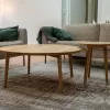table basse ronde chene clair