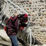 escalier extérieur de l'atelier Boyet
