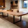 grande table a manger sur-mesure en poutre de pin atelier boyet